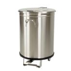 HCB Prullenbak - 100 liter - voetbediening - RVS, Verzenden, Nieuw in verpakking, Overige typen