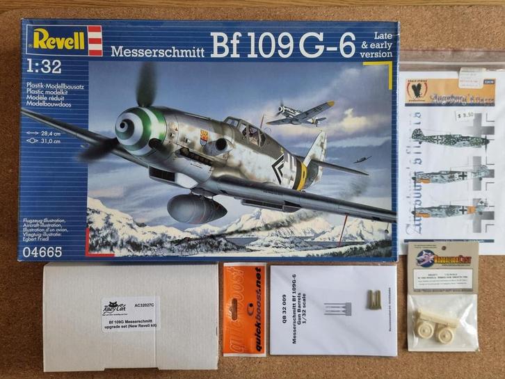 Revell 04665 Messerschmitt Bf 109 G-6 1:32 + 4 opties, Hobby en Vrije tijd, Modelbouw | Vliegtuigen en Helikopters, Revell, Verzenden