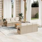 vidaXL 7-delige Loungeset met kussens poly rattan beige, Tuin en Terras, Tuinsets en Loungesets, Verzenden, Nieuw, Rotan, Loungeset