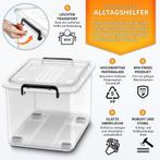 Opbergbox met deksel - Opbergdoos - 6x42L - Transparant - Ti, Huis en Inrichting, Woonaccessoires | Overige, Verzenden, Zo goed als nieuw