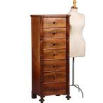 Semanieur of weekkast in mahonie met centraal slot of Wellin, Antiek en Kunst, Antiek | Meubels | Kasten, Ophalen of Verzenden