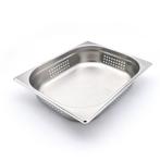 Gastronorm Bak - 1/2 GN - 6,5 cm Diep - RVS - Geperforeerd, Verzenden, Nieuw in verpakking, Transport en Opslag