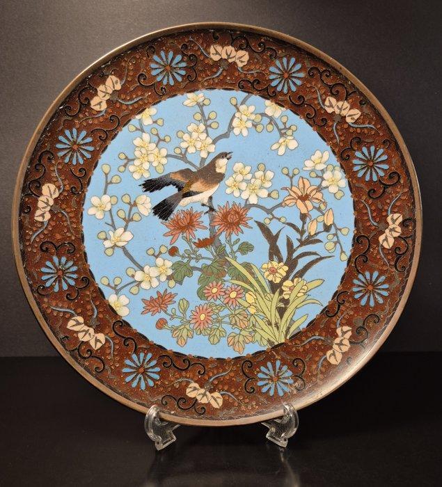 Cloisonne Teller - Emaille, koper - Japan - Meiji periode, Antiek en Kunst, Antiek | Overige Antiek