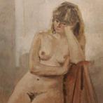 Dutch school (XX) - Nude in atelier . Dutch school