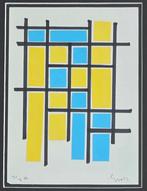 Siep Van Den Berg (1913-1998) - Compositie in geel en blauw