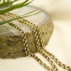 Gouden Prince of Wales schakel ketting | 46 cm, Ophalen of Verzenden, Gebruikt, Overige kleuren, Goud