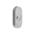 Deurbel ovaal verdekt 65x30x10 mm geborsteld rvs, Ophalen of Verzenden, Nieuw, Rvs, Overige typen