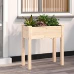 vidaXL Plantenbak met voering 71x37x76 cm massief vurenhout, Verzenden, Nieuw, 60 tot 100 cm, 60 cm of meer