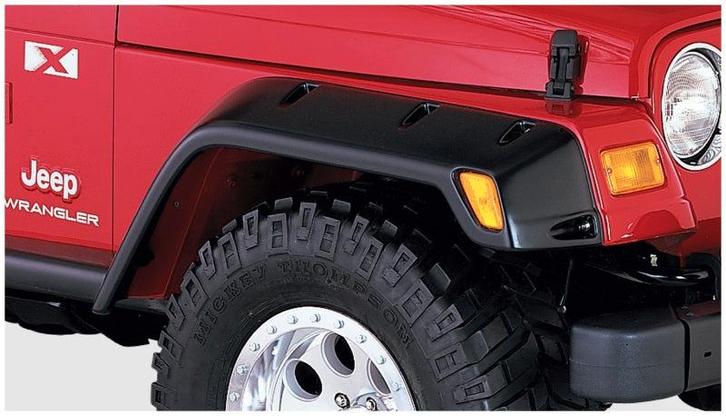 Bushwacker 97-06 Jeep TJ Max Pocket Style Flares 2pc - Black, Auto-onderdelen, Carrosserie en Plaatwerk, Ophalen of Verzenden