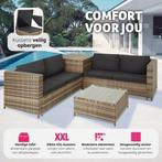 2dekans | Tectake - Wicker Loungeset Siena (4 Personen) -, Ophalen of Verzenden, Zo goed als nieuw