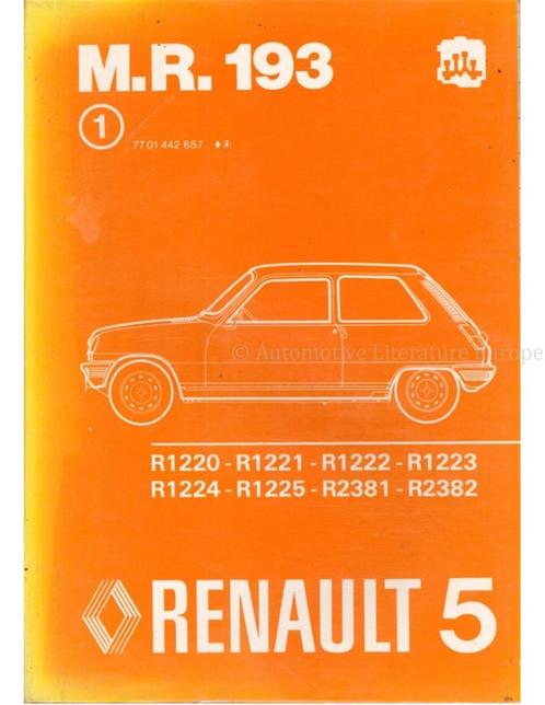 1972-1977 RENAULT 5 WERKPLAATSHANDBOEK ENGELS, Auto diversen, Handleidingen en Instructieboekjes