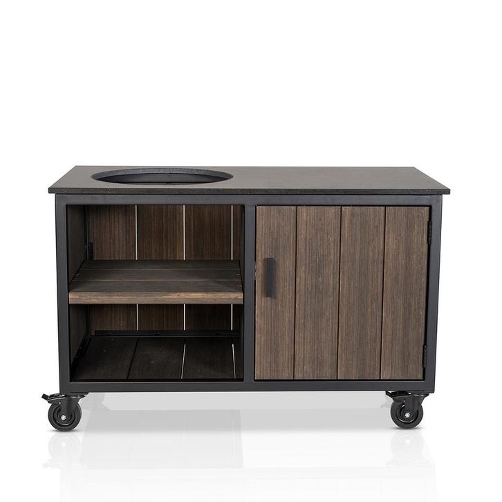 Fraaii buitenkeuken Bamboo Graphite, Big Green Egg Bastard, Tuin en Terras, Buitenkeukens, Houtskool, Nieuw, Inbouw, Vrijstaand