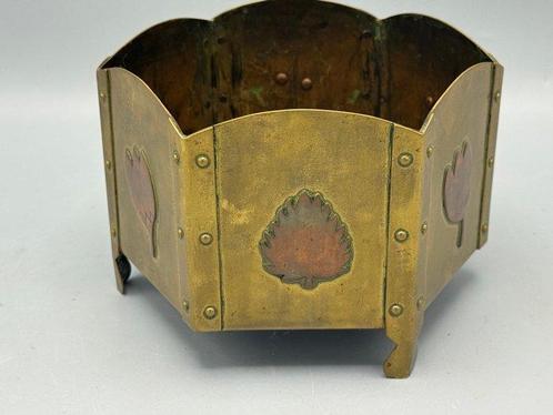 Zeldzaam mooie koperen bloembak - Bloempot - Koper, Antiek en Kunst, Curiosa en Brocante