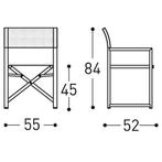 Regisseursstoel Victor aluminium met teak armleggers mokka, Watersport en Boten, Verzenden, Nieuw