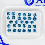 29 pcs Diamant (Kleurbehandeld) - 1.11 ct - Rond - Fancy, Nieuw
