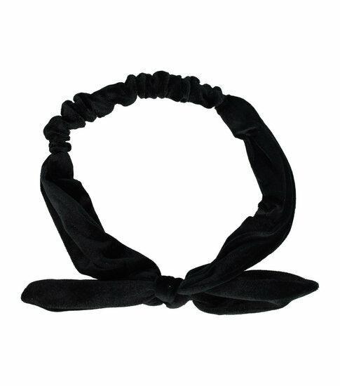 Haarband Knoop Strik Velvet Effen Zwart, Sieraden, Tassen en Uiterlijk, Uiterlijk | Haarverzorging