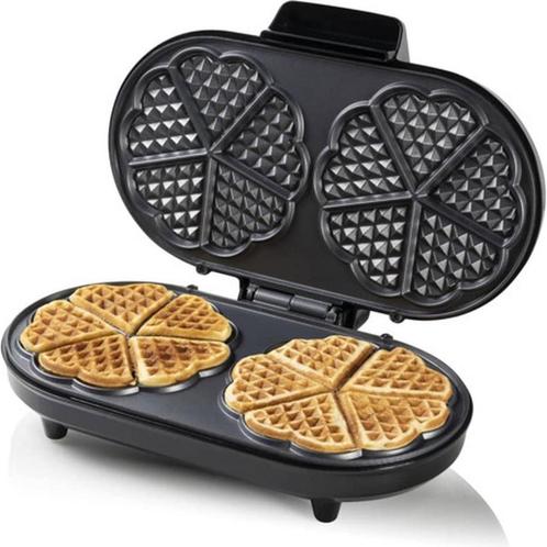 Bestron dubbel wafelijzer voor klassieke hartwafels,, Witgoed en Apparatuur, Wafelijzers, Nieuw, Ophalen of Verzenden