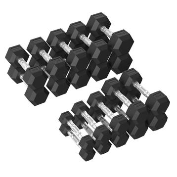 Tunturi Platinum Hex Rubber Dumbbell Set, 1 - 10kg beschikbaar voor biedingen