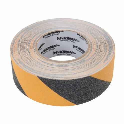 Fixman Antislip tape - 50 mm breed - 18 meter - zwart/gee..., Doe-het-zelf en Verbouw, IJzerwaren en Bevestigingsmiddelen, Nieuw