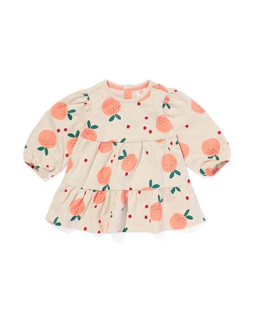 HEMA Baby sweatjurk met stroken ecru, Kinderen en Baby's, Babykleding | Overige, Nieuw, Verzenden