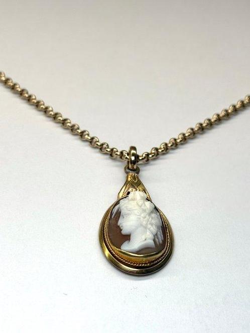 Cameo - 18 karaat Geel goud - Antieke hanger uit 1849, Sieraden, Tassen en Uiterlijk, Antieke sieraden