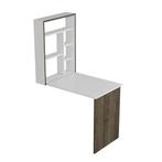 [en.casa] Klaptafel voor wandmontage Greve wit en walnootkle, Huis en Inrichting, Verzenden, Nieuw
