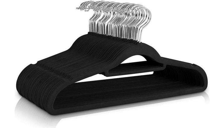 50 XEMM Suede Kledinghangers Met Broeklat, Kleding | Dames, Kledinghangers, Nieuw, Verzenden