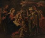 École Hispano-Flamande (XVII) - LAdoration des Mages, Antiek en Kunst