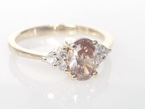 Verlovingsring Geel goud Diamant (Natuurlijk) - Diamant, Sieraden, Tassen en Uiterlijk, Antieke sieraden