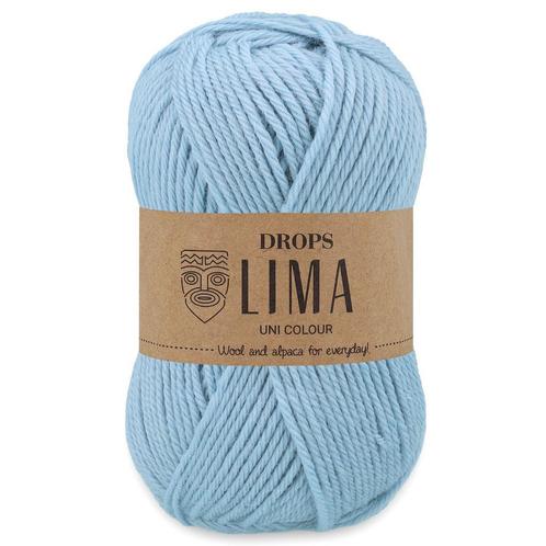 DROPS Lima Uni Colour - 9027 lichtblauw - Wol Garen, Hobby en Vrije tijd, Breien en Haken, Ophalen of Verzenden