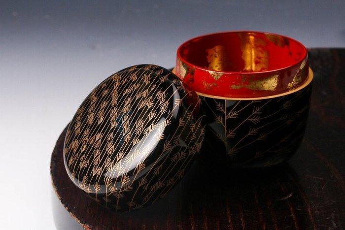 Japanse lakken theedoos (Natsume) — waar goud danst op zwart, Antiek en Kunst, Antiek | Overige Antiek