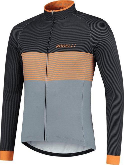 Rogelli Boost Fietsshirt Lange Mouwen Heren Oranje/Grijs/Zwa, Fietsen en Brommers, Fietsaccessoires | Fietskleding, Heren, Overige maten