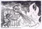 Pentekening Amerika - Irak uitgaven (lijst optie), Antiek en Kunst, Verzenden