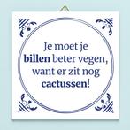 Tegeltje Je moet je billen beter vegen, Verzenden, Nieuw