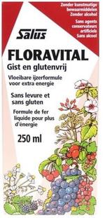 SALUS FLORAVITAL GIST EN GLUTENVRIJ SIROOP FLES 250 ML, Verzenden, Nieuw