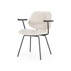 Stoel Eleonora JON met arml. Beige *NIEUW* Eetkamerstoel, Huis en Inrichting, Stoelen, Overige kleuren, Nieuw, Ophalen of Verzenden