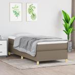 vidaXL Boxspring bed 90x200 cm stof taupe, 90 cm, Eenpersoons, Verzenden, Nieuw