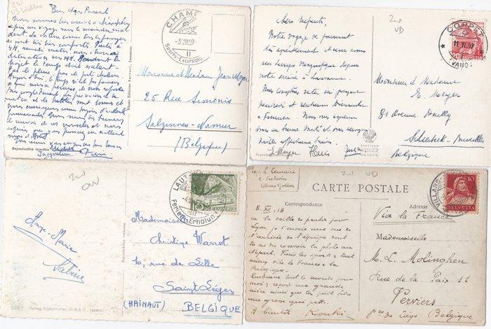 Zwitserland - Stad en Landschap, Treinen / Spoorwegen,, Verzamelen, Ansichtkaarten | Buitenland