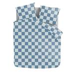 Luna Bedding Chess Block - Blauw Dekbedovertrek 2-persoons, Nieuw, Blauw, Deken of Dekbed, Tweepersoons