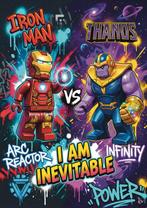 ANDSAL - Iron Man vs Thanos Marvel Dual Lego Street Art, Nieuw