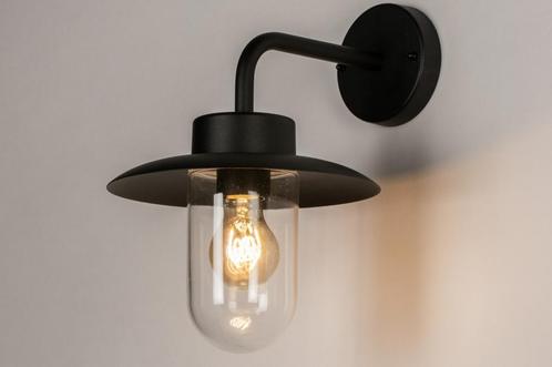 Rietveld Wandlampen - Zwart - Glas, Metaal, Aluminium, Huis en Inrichting, Lampen | Wandlampen, Verzenden
