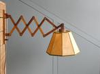 Schaarlamp - Vintage Harmonica lamp - Eikenhout, Metaal,