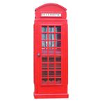 Antieke telefooncel, rood, van hout, zoals voeger, kast /, Ophalen of Verzenden, Nieuw