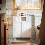2dekans | SoBuy Badkamerkast met Wielen - Smal - 69 x 52 x, Huis en Inrichting, Badkamer | Badkamermeubels, Ophalen of Verzenden