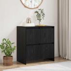 vidaXL Dressoir Zwart eiken 70 x 41 x 75 cm Bewerkt hout, Huis en Inrichting, Kasten | Dressoirs, Verzenden, Nieuw, Minder dan 50 cm
