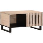 vidaXL Salontafel 80x51x40 cm massief mangohout wit, Huis en Inrichting, Tafels | Salontafels, Verzenden, Nieuw, Overige houtsoorten