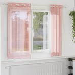 vidaXL Gordijnen voile met doorvoertules 2 st 140x140 cm, Verzenden, Nieuw
