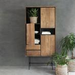 *WOONWINKEL* DTP Home Metropole Hoge Teak Kast Met Vakken, Huis en Inrichting, Kasten | Wandmeubels, Verzenden, Nieuw