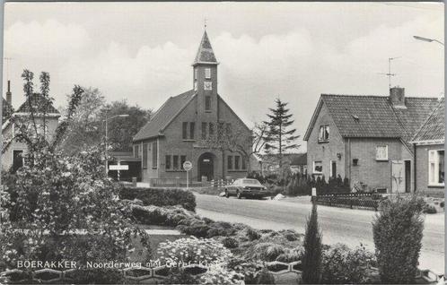 BOERAKKER - Noorderweg met Geref. Kerk, Verzamelen, Ansichtkaarten | Nederland, Verzenden