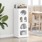 vidaXL Dressoir Wit 40 x 35 x 100,5 cm Bewerkt hout, Huis en Inrichting, Kasten | Dressoirs, Verzenden, Nieuw, Overige houtsoorten